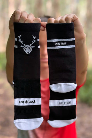 Calcetines de Running CULMEN Negro-Blanco