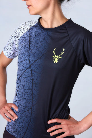 T shirt JERGE Pro Running Femme Noir et Blanc Venattus